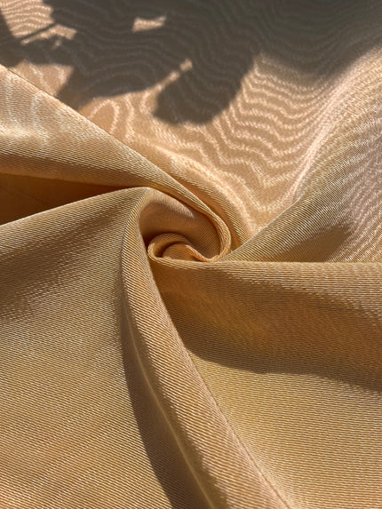 Yellow Silk Fabric, Moire Silk Fabric, Silk By The Yard. Watermark Pattern.
