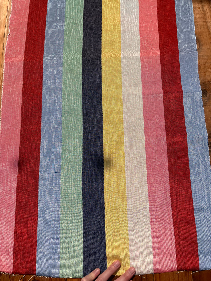 Osmanlı Başlıklı Gökkuşağı Çizgili Lüks İpek Döşeme, Ev Tekstili İç Mekan Kumaşları: Yastık Kılıfları, Kimono Esintili Tasarımlar, Filigran Desenleri.