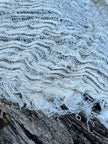 Tissu en lin par cour, tissu en coton biologique, tissus naturels semi-transparents texturés / non blanchis, blanc ivoire.