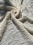 Tissu en lin par cour, tissu en coton biologique, tissus naturels semi-transparents texturés / non blanchis, blanc ivoire.