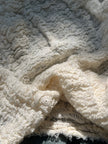Tissu en lin par cour, tissu en coton biologique, tissus naturels semi-transparents texturés / non blanchis, blanc ivoire.
