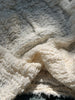 Tissu en lin par cour, tissu en coton biologique, tissus naturels semi-transparents texturés / non blanchis, blanc ivoire.