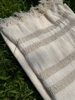 100% Organic Cotton Fabric Panel – Lightweight Fringed Beach Dress Fabric