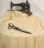 Yellow Striped Organic Cotton Fabric By The Meter, Crinkle Fabric With Pin Stripes.