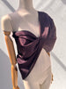Damson Colour Silk Moire Home Textile Interior Fabrics, Watermark Pattern.