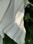 100% Organic Cotton Fabric Panel – Lightweight Fringed Beach Dress Fabric