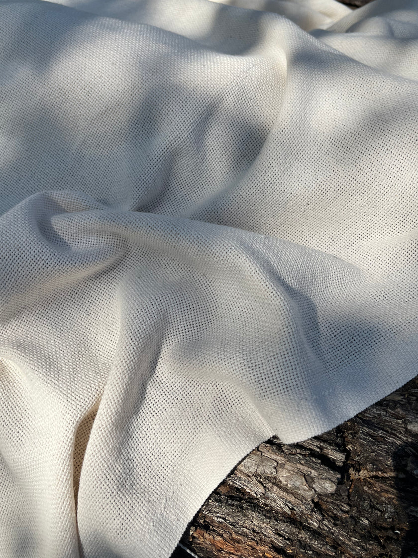 Ağır Ağırlık Organik Pamuk Açık Dokuma Dikiş Kumaşı, Doğal Boyasız, Geniş Genişlik