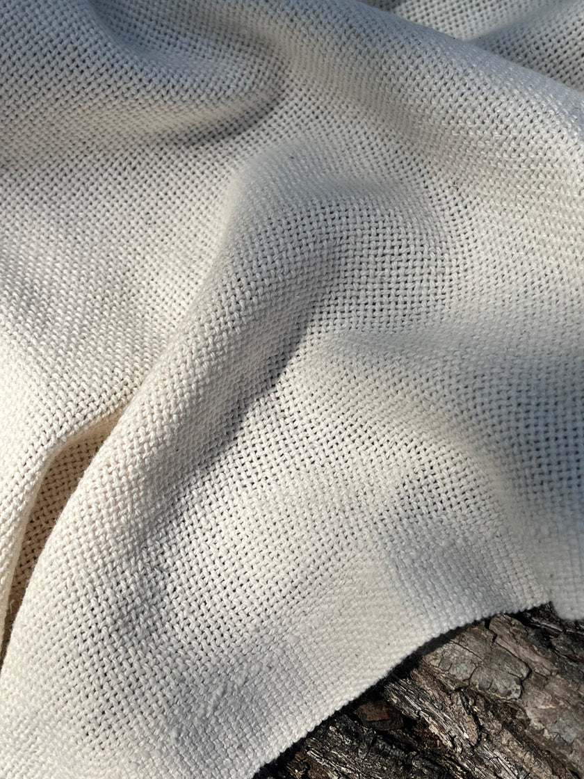 Ağır Ağırlık Organik Pamuk Açık Dokuma Dikiş Kumaşı, Doğal Boyasız, Geniş Genişlik