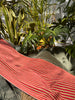 Red - Yellow Stripes Silk Fabric, Moire Silk Fabric, Silk By The Yard. Watermark Pattern.