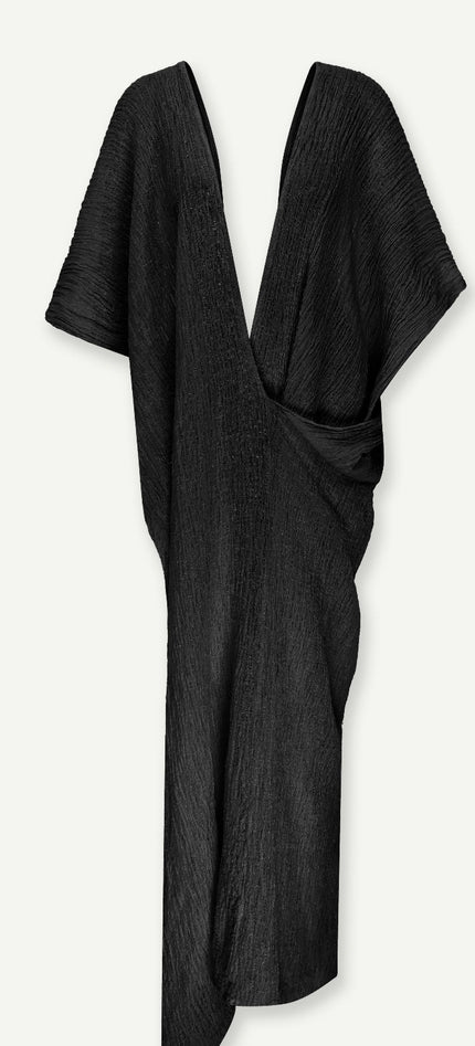 Black Textured Linen Fabric By The Yard Natural Fabrics.