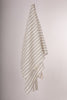 Navy - Black Striped Neutral Organic Cotton Fabric By The Meter.