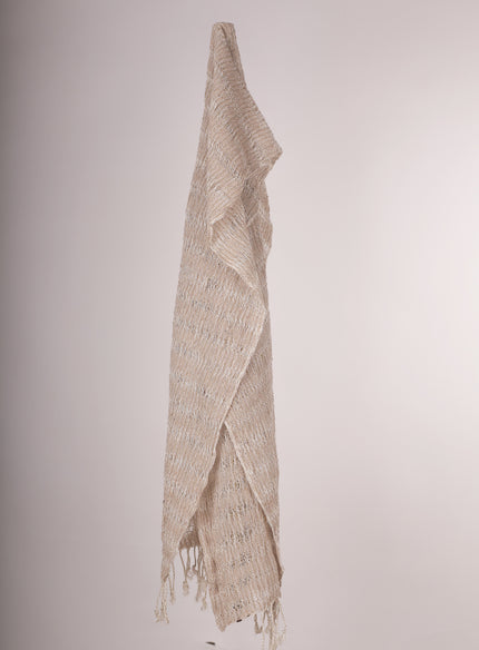 Tissu en lin écru blanc ivoire par cour, tissu en coton biologique, tissus naturels semi-transparents texturés à la main.