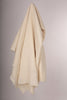 Ecru Cotton Linen Fabric By The Meter, Neutral Undyed Pin Stripes.
