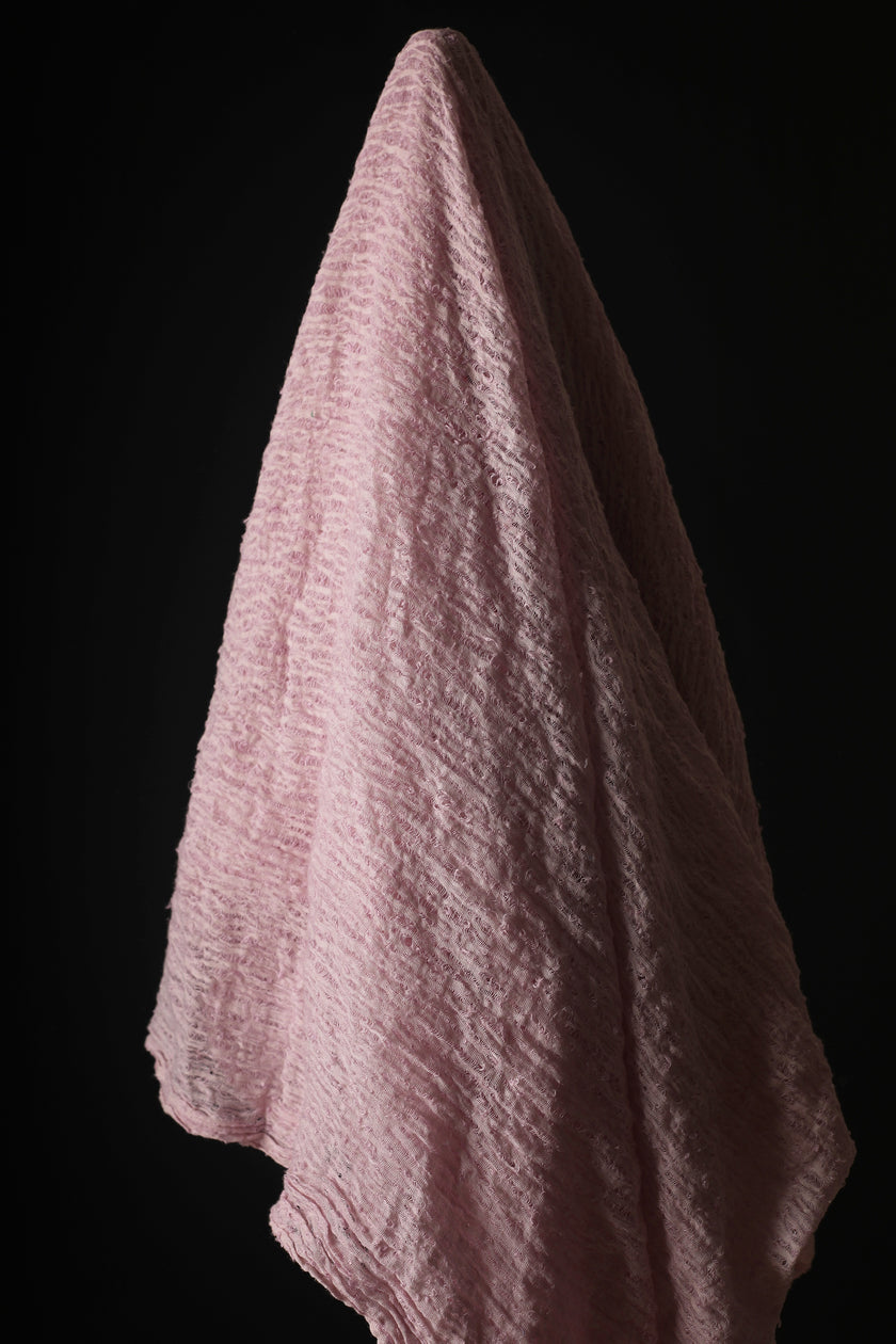 Metreyle Leylak Pembesi Keten Kumaş, Organik Pamuklu Kumaş, Dokulu El Dokuma Yarı Şeffaf Doğal Kumaşlar.