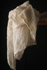 Tissu en lin par cour, tissu en coton biologique, tissus naturels semi-transparents texturés / non blanchis, blanc ivoire.
