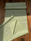 Osmanlı Başlıklı Pastel Yeşil Lüks İpek Döşeme, Ev Tekstili İç Mekan Kumaşları: Yastık Kılıfları, Kimono Esintili Tasarımlar, Filigran Desenleri.