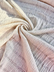 Neutral Textured Turkish Cotton Crinkle Fabric Stretchy.