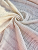 Neutral Textured Turkish Cotton Crinkle Fabric Stretchy.