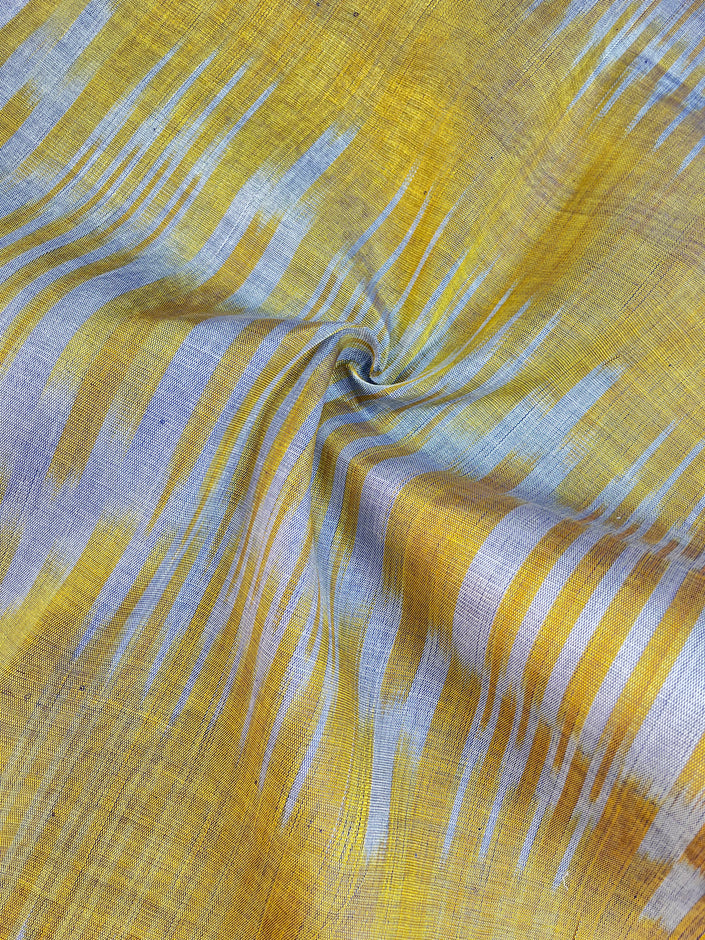 Sarı İkat Çizgili Lüks İpek Döşeme Osmanlı Başlık, Ev Tekstili İç Mekan Kumaşları: Yastık Kılıfları, Kimono Esintili Tasarımlar, Filigran Desenleri.