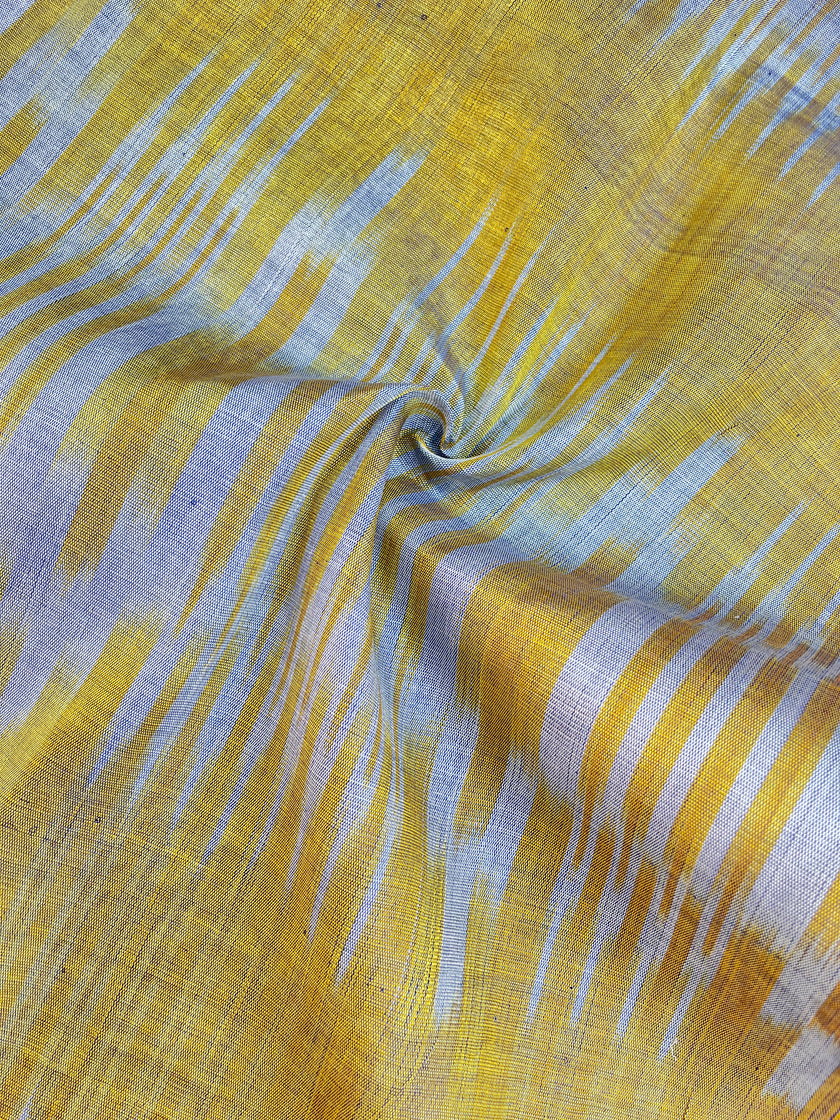 Sarı İkat Çizgili Lüks İpek Döşeme Osmanlı Başlık, Ev Tekstili İç Mekan Kumaşları: Yastık Kılıfları, Kimono Esintili Tasarımlar, Filigran Desenleri.