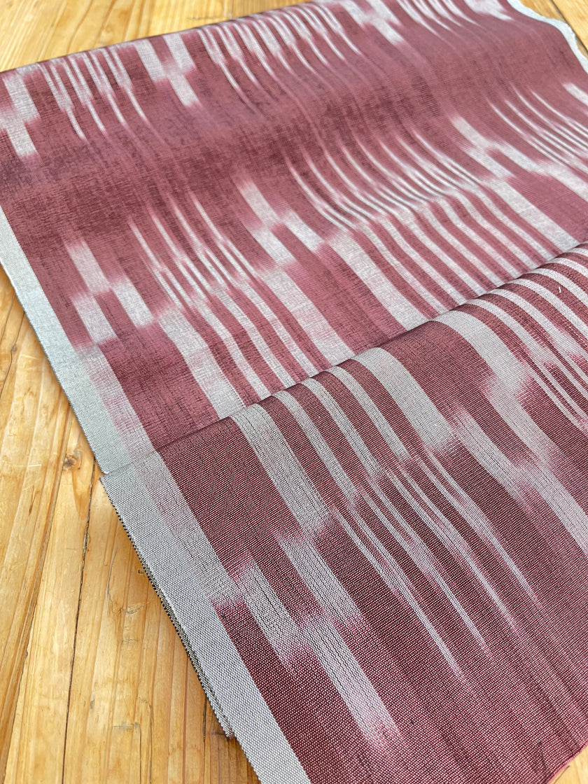 Osmanlı Başlıklı Bordo İkat Çizgili Lüks İpek Döşeme, Ev Tekstili İç Mekan Kumaşları: Yastık Kılıfları, Kimono Esintili Tasarımlar, Filigran Desenleri.