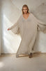 Neutral Stretchy Crinkle Linen Fabric, Textured Surface.