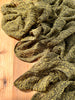 Green Linen Fabric By The Yard Textured Handloom Semi-Sheer Natural Fabrics.