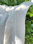 Beige Striped- Black Striped- Brown Striped Neutral Organic Cotton Fabric.