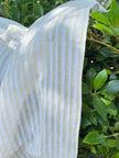 Beige Striped- Black Striped- Brown Striped Neutral Organic Cotton Fabric.