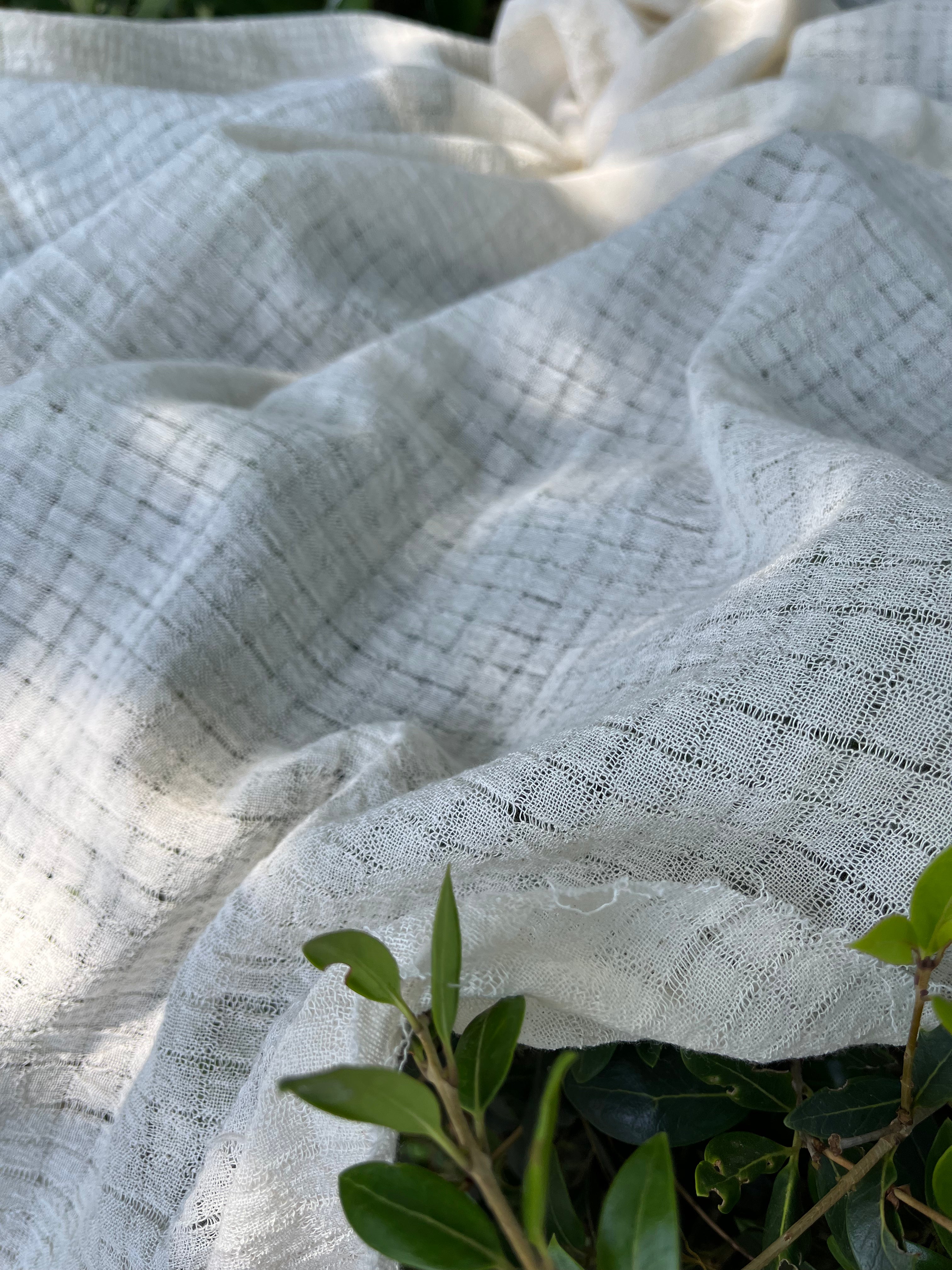 Check Weave Check Weave Sheer Neutral Cotton Fabric – Anatolian Textures.