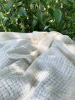 Check Weave Sheer Neutral Cotton Fabric