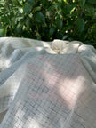 Check Weave Sheer Neutral Cotton Fabric