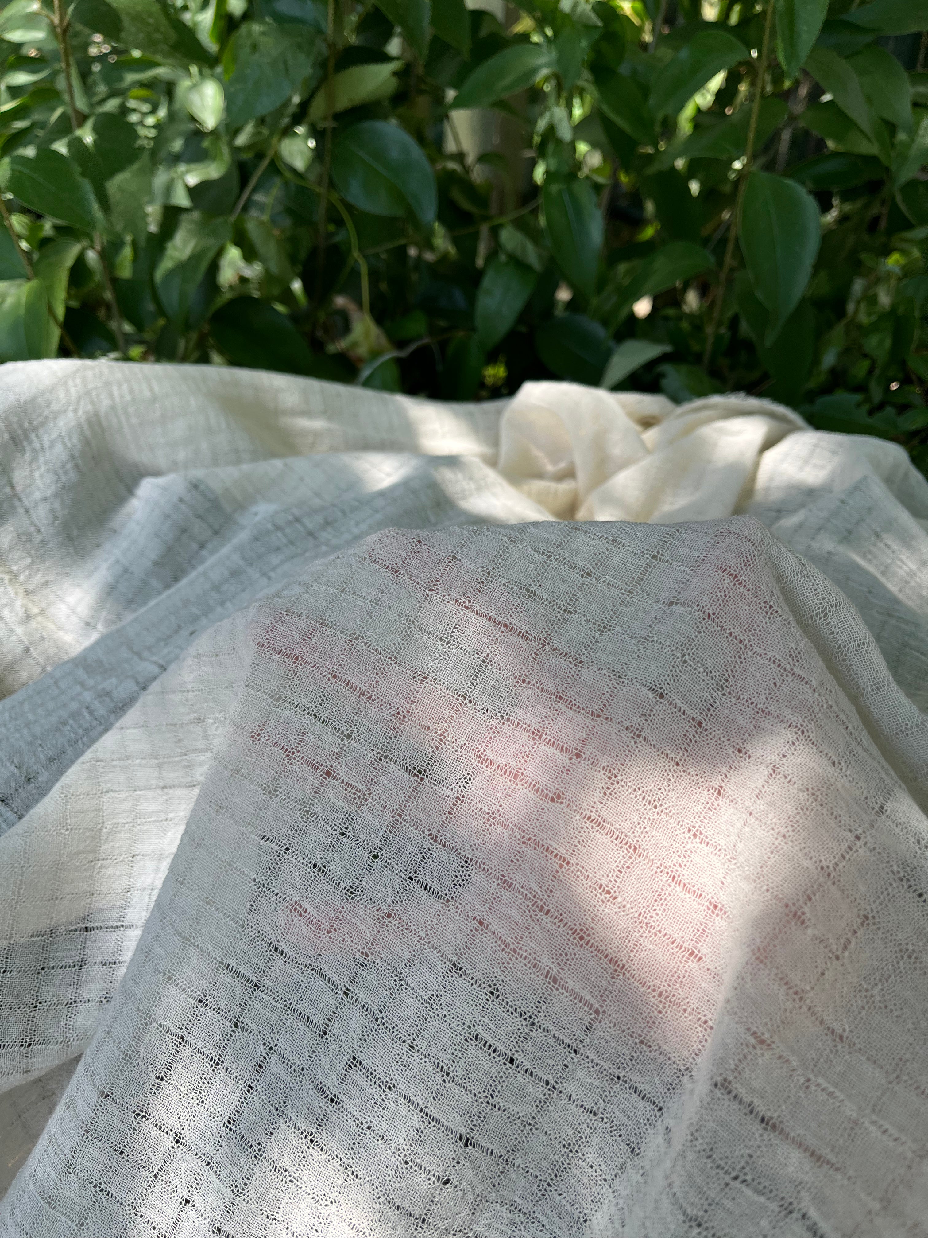 Check Weave Check Weave Sheer Neutral Cotton Fabric – Anatolian Textures.
