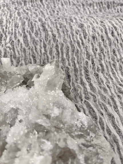 Metreyle Açık Gri Keten Kumaş, Organik Pamuklu Kumaş, Dokulu El Dokuma Yarı Şeffaf Doğal Kumaşlar.