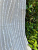 White Pin Striped Neutral Organic Cotton Fabric By The Meter.