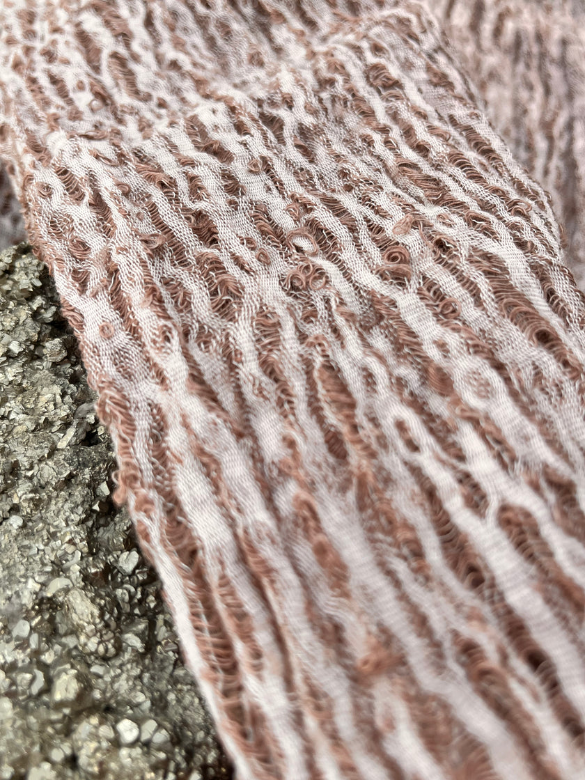 Metre Kare Kahverengi Keten Kumaş, Organik Pamuklu Kumaş, Dokulu El Dokuma Yarı Şeffaf Doğal Kumaşlar.