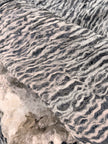 Bluish Gray Linen Fabric By The Yard Textured Handloom Semi-Sheer Natural Fabrics.
