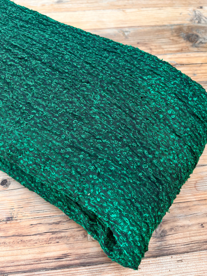 Metre Kare Yeşil Keten Kumaş, Organik Pamuklu Kumaş, Dokulu El Dokuma Yarı Şeffaf Doğal Kumaşlar.