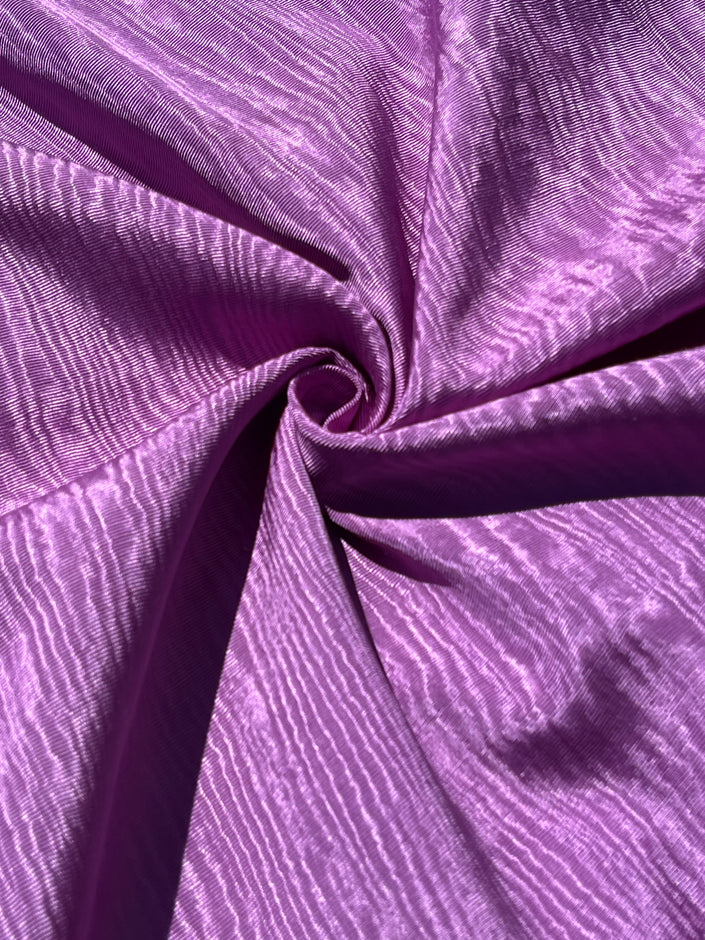 Lilac Pink Silk Moire Fabric, Watermark Pattern Fabric.
