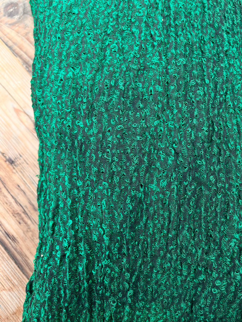 Metre Kare Yeşil Keten Kumaş, Organik Pamuklu Kumaş, Dokulu El Dokuma Yarı Şeffaf Doğal Kumaşlar.