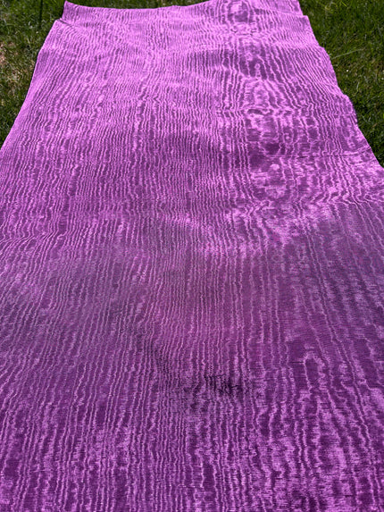 Light Purple Pink Silk Moire Fabric, Watermark Pattern Fabric.