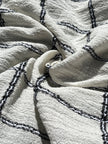 Cotton Gauze Fabric Sheer & Stretchy With Stripes