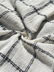 Cotton Gauze Fabric Sheer & Stretchy With Stripes