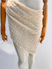 Neutral Textured Cotton Stretchy Crinkle Fabric.