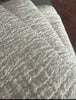 Tissu en lin par cour, tissu en coton biologique, tissus naturels semi-transparents texturés / non blanchis, blanc ivoire.