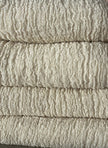 Tissu en lin par cour, tissu en coton biologique, tissus naturels semi-transparents texturés / non blanchis, blanc ivoire.