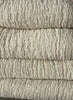Tissu en lin par cour, tissu en coton biologique, tissus naturels semi-transparents texturés / non blanchis, blanc ivoire.