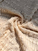Neutral Textured Cotton Stretchy Crinkle Fabric.
