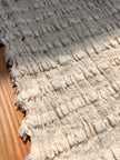Neutral Textured Cotton Stretchy Crinkle Fabric.