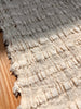 Neutral Textured Cotton Stretchy Crinkle Fabric.